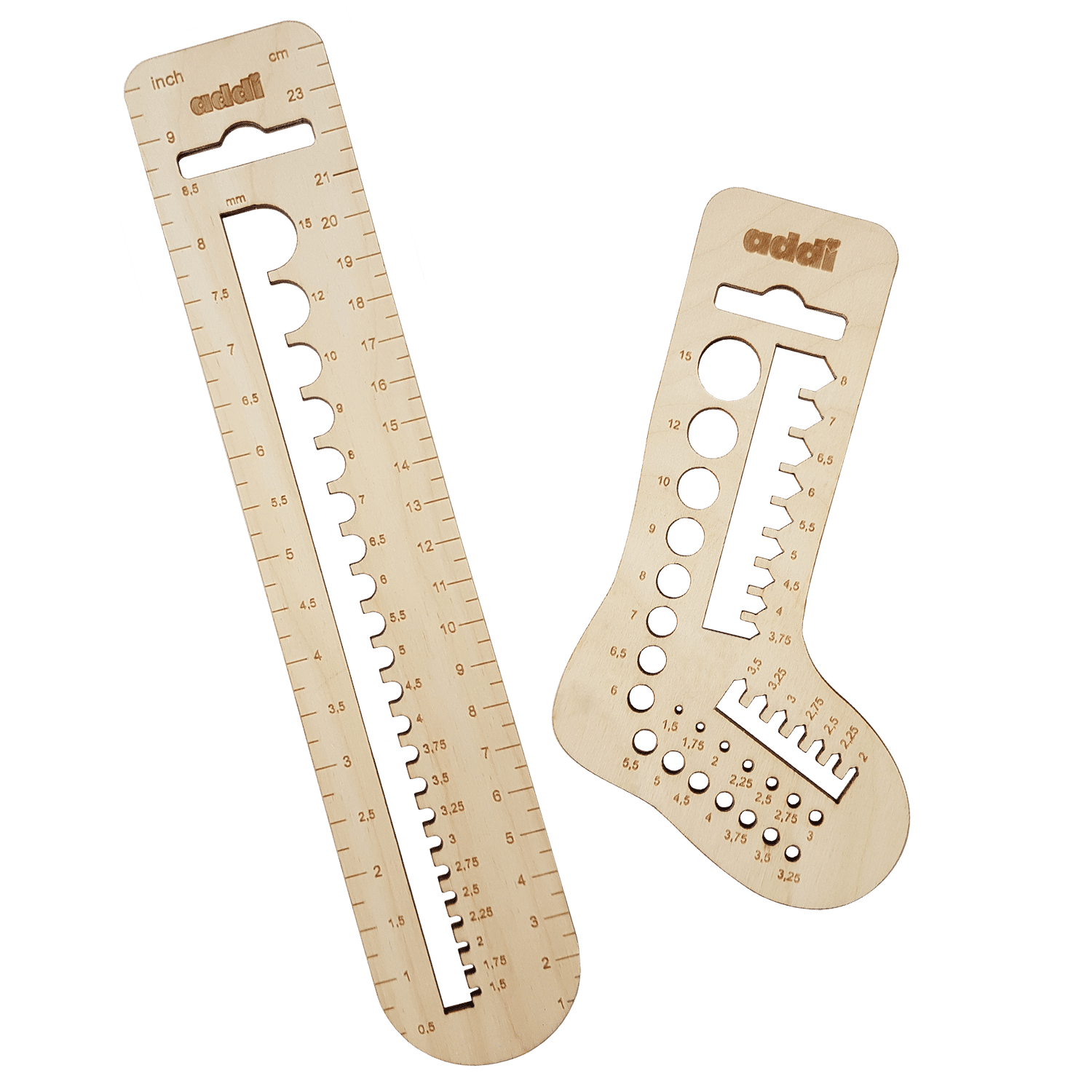 ADDI CALIBRO WOODEN NEEDLE GAUGES SET 535-2 - Image 2